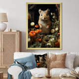Cute Rodent In Flowers - Rodent Wall Decor