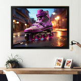 Roller blading roller skating Urban Glide - Skateboard Canvas Wall Art