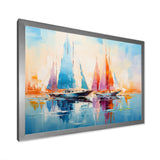 Sailboat Abstract Coastal Symphony I - Boat Sailing Canvas Wall Art