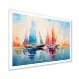 Sailboat Abstract Coastal Symphony I - Boat Sailing Canvas Wall Art