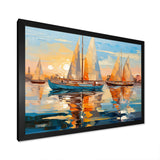 Sailboat Abstract Flotilla I - Boat Sailing Canvas Wall Art