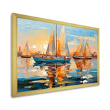 Sailboat Abstract Flotilla I - Boat Sailing Canvas Wall Art