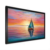 Sailboat Abstract Horizon I - Boat Sailing Canvas Wall Art