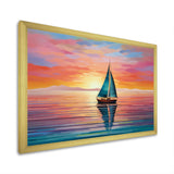 Sailboat Abstract Horizon I - Boat Sailing Canvas Wall Art