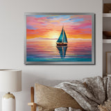 Sailboat Abstract Horizon I - Boat Sailing Canvas Wall Art