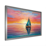 Sailboat Abstract Horizon I - Boat Sailing Canvas Wall Art
