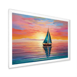 Sailboat Abstract Horizon I - Boat Sailing Canvas Wall Art