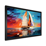 Sailboat Abstract Maritime I - Boat Sailing Canvas Wall Art
