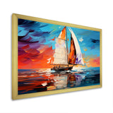 Sailboat Abstract Maritime I - Boat Sailing Canvas Wall Art