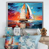Sailboat Abstract Maritime I - Boat Sailing Canvas Wall Art