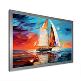 Sailboat Abstract Maritime I - Boat Sailing Canvas Wall Art