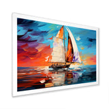 Sailboat Abstract Maritime I - Boat Sailing Canvas Wall Art