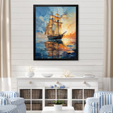 Sailboat Abstract Maritime Symphony I - Boat Sailing Canvas Wall Art