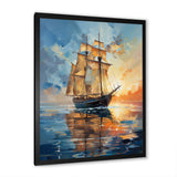 Sailboat Abstract Maritime Symphony I - Boat Sailing Canvas Wall Art