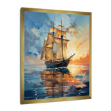 Sailboat Abstract Maritime Symphony I - Boat Sailing Canvas Wall Art