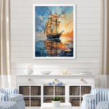 Sailboat Abstract Maritime Symphony I - Boat Sailing Canvas Wall Art