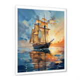 Sailboat Abstract Maritime Symphony I - Boat Sailing Canvas Wall Art
