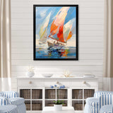 Sailboat Abstract Winds I - Transportation Canvas Wall Art