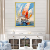 Sailboat Abstract Winds I - Transportation Canvas Wall Art