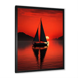 Sailboat Boat Silhouette - Boat Sailing Canvas Wall Art