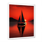 Sailboat Boat Silhouette - Boat Sailing Canvas Wall Art