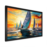 Sailboat Bold Regatta - Boat Sailing Canvas Wall Art