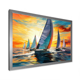Sailboat Bold Regatta - Boat Sailing Canvas Wall Art