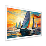 Sailboat Bold Regatta - Boat Sailing Canvas Wall Art