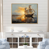 Sailboat Celestial Voyages I - Boat Sailing Canvas Wall Art