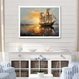 Sailboat Celestial Voyages I - Boat Sailing Canvas Wall Art