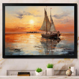 Sailboat Celestial Voyages II - Transportation Canvas Wall Art