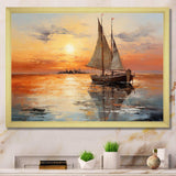 Sailboat Celestial Voyages II - Transportation Canvas Wall Art