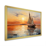 Sailboat Celestial Voyages II - Transportation Canvas Wall Art