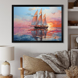 Sailboat Chromatic Sails - Boat Sailing Canvas Wall Art