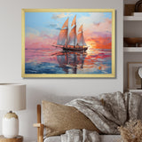 Sailboat Chromatic Sails - Boat Sailing Canvas Wall Art