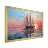 Sailboat Chromatic Sails - Boat Sailing Canvas Wall Art