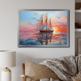 Sailboat Chromatic Sails - Boat Sailing Canvas Wall Art