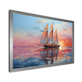 Sailboat Chromatic Sails - Boat Sailing Canvas Wall Art