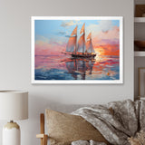 Sailboat Chromatic Sails - Boat Sailing Canvas Wall Art