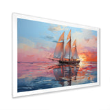 Sailboat Chromatic Sails - Boat Sailing Canvas Wall Art