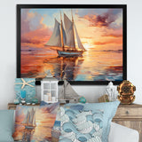 Sailboat Coastal Dreams I - Boat Sailing Canvas Wall Art