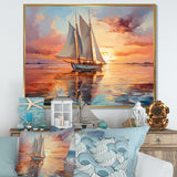 Sailboat Coastal Dreams I - Boat Sailing Canvas Wall Art