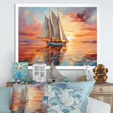Sailboat Coastal Dreams I - Boat Sailing Canvas Wall Art