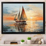 Minimalism Sailboat Rhythms I - Boat Sailing Canvas Wall Art