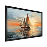 Minimalism Sailboat Rhythms I - Boat Sailing Canvas Wall Art