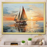 Minimalism Sailboat Rhythms I - Boat Sailing Canvas Wall Art