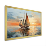 Minimalism Sailboat Rhythms I - Boat Sailing Canvas Wall Art
