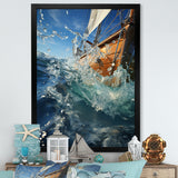 Sailboat Dynamic Contrasts - Boat Sailing Canvas Wall Art