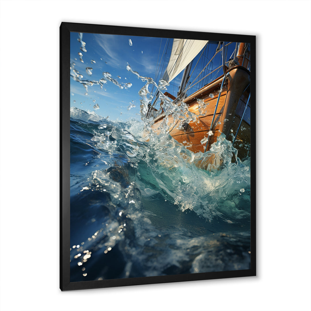 Sailboat Dynamic Contrasts - Boat Sailing Canvas Wall Art