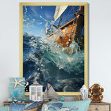 Sailboat Dynamic Contrasts - Boat Sailing Canvas Wall Art